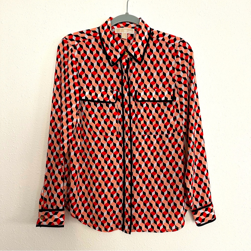Michael Kors geometric print blouse